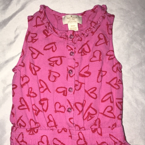 Kate Spade Heart Print Romper.  Size 4Y. - Picture 2 of 8